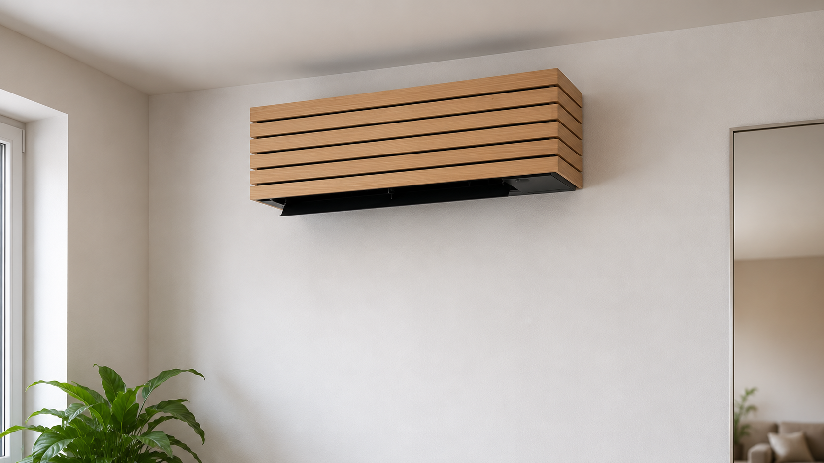 Instalace designové klimatizace Toshiba Haori Wood